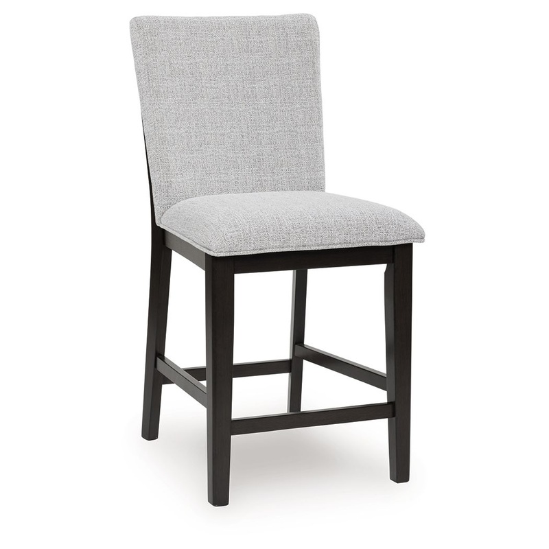 Neymorton – Upholstered Barstool (Set of 2) – Dark Grayish Brown