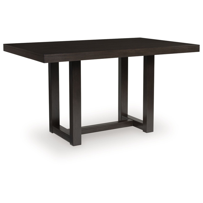 Neymorton – Rectangular Dining Room Counter Table – Dark Grayish Brown