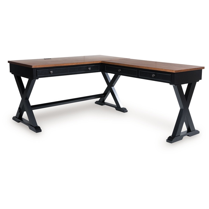 Wildenauer – Home Office Desk And Return – Brown / Black