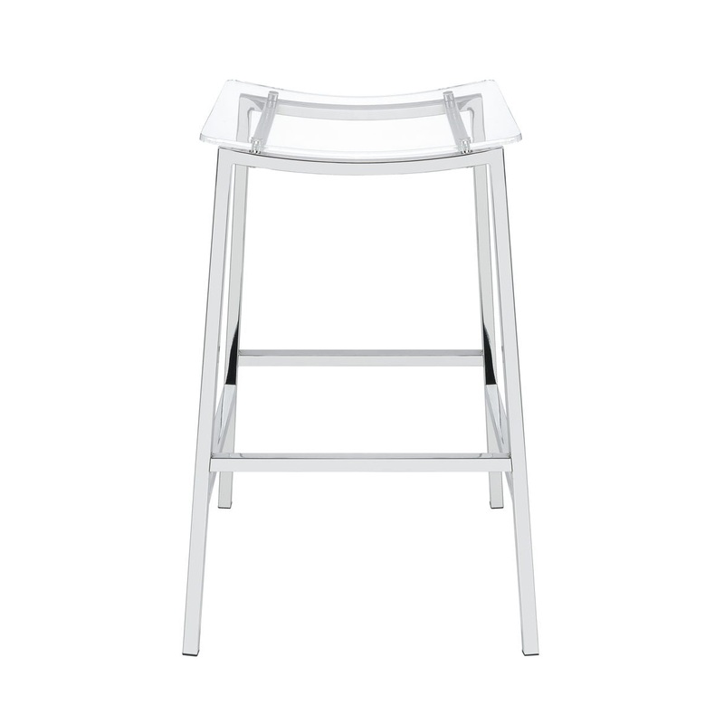 Zena – Backless Bar Stool (Set of 2) – Clear