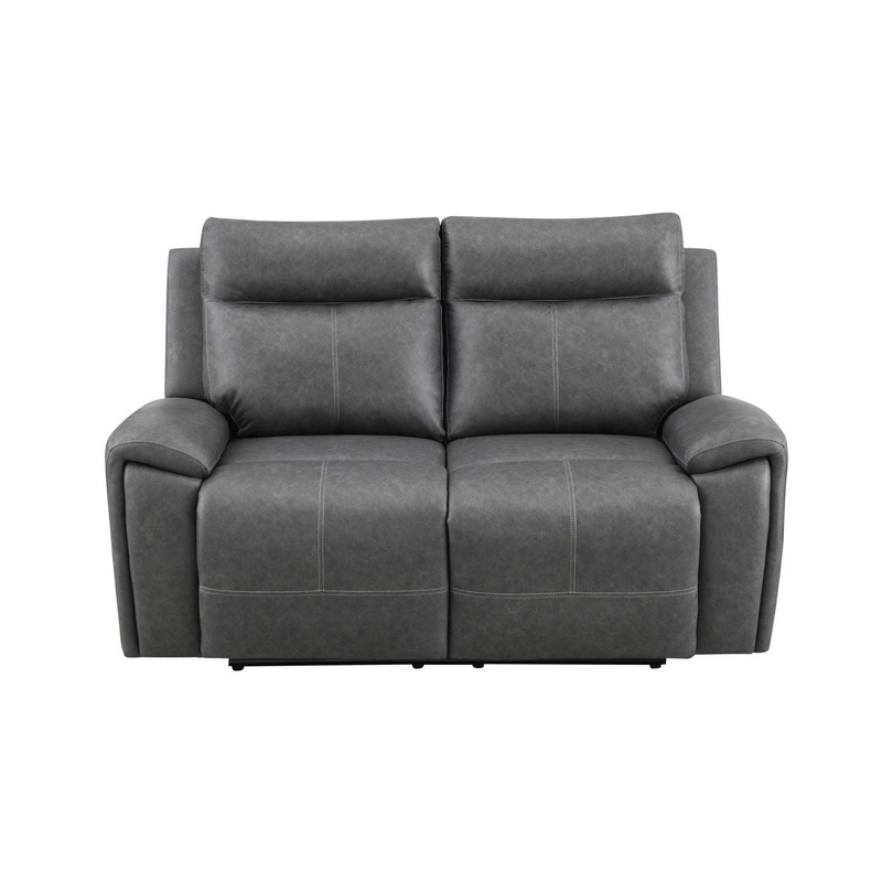 Gaston – Manual Reclining Loveseat – Gray