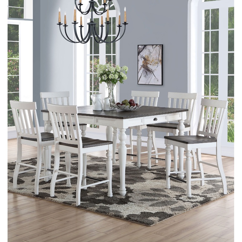 Joanna – 5 Piece Counter Dining Set – White