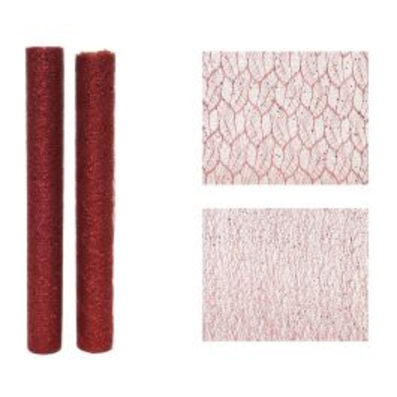 RED ORGANZA ROLL L200X35 CM