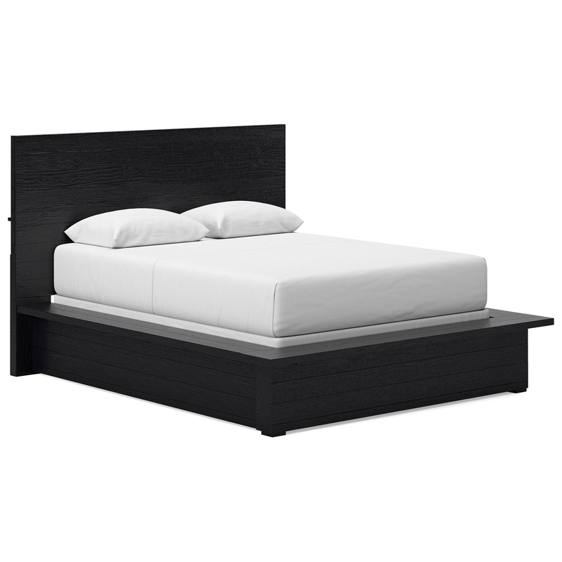 Londer – Queen Panel Bed – Black