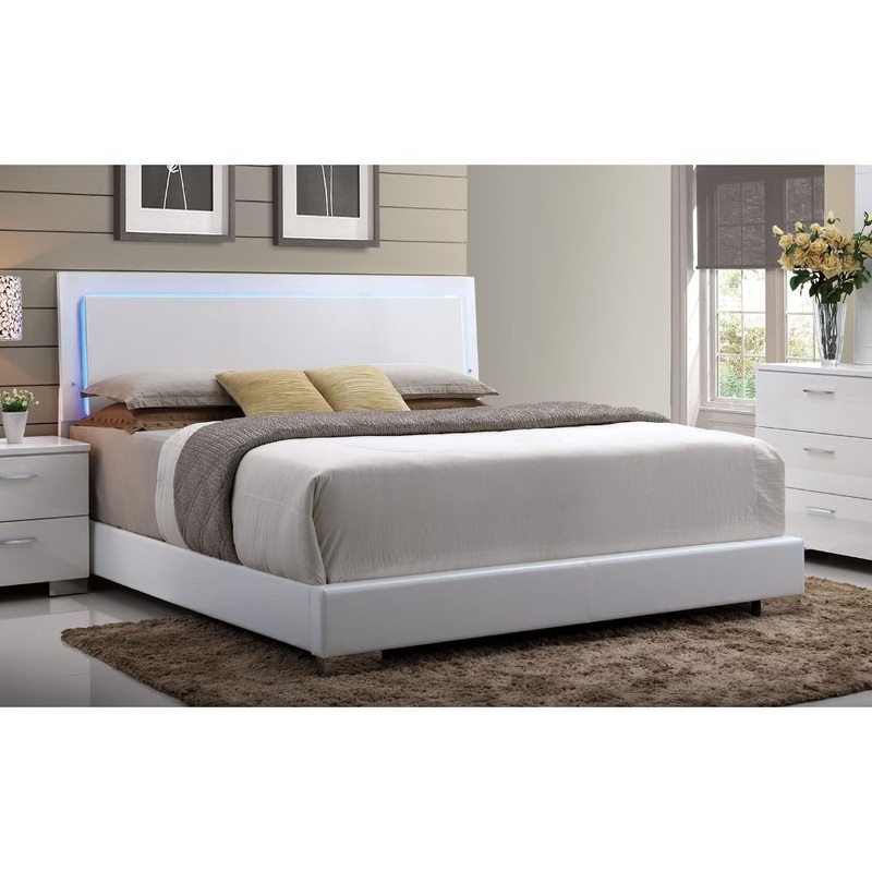 Lorimar – Bed (HB w/LED)|White|Queen|King