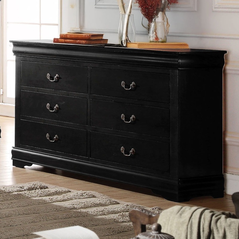 Louis Philippe – Dresser|Black|Cherry|Dark Gray|Antique Gray