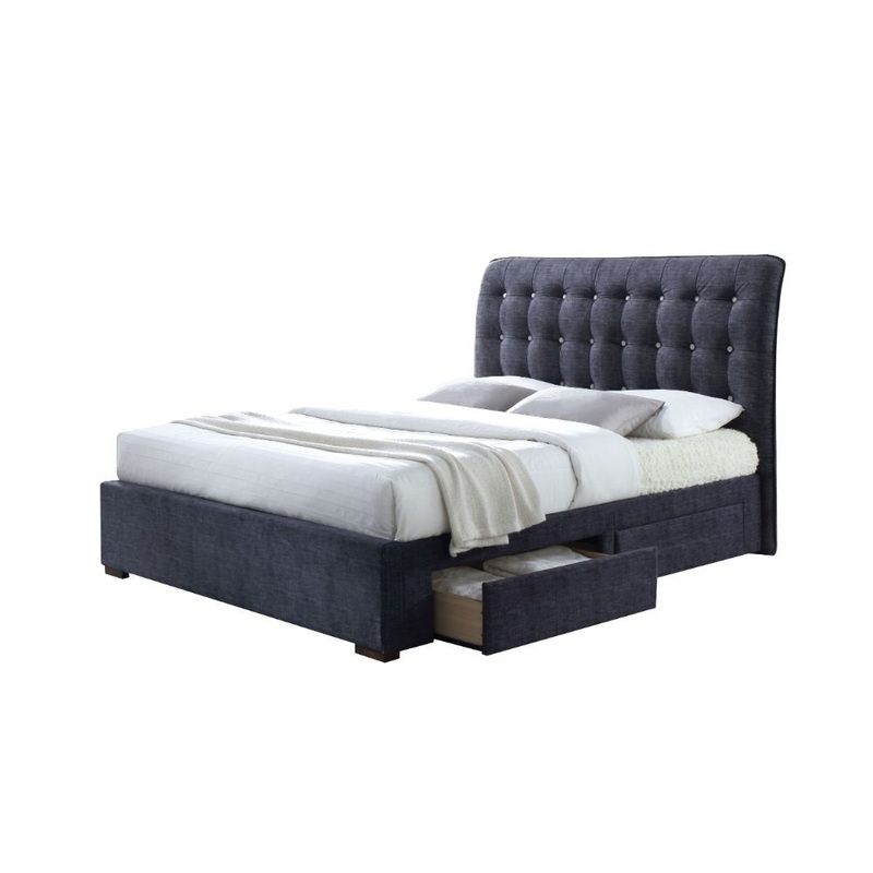 Drorit – Bed w/Storage|Dark Gray|King