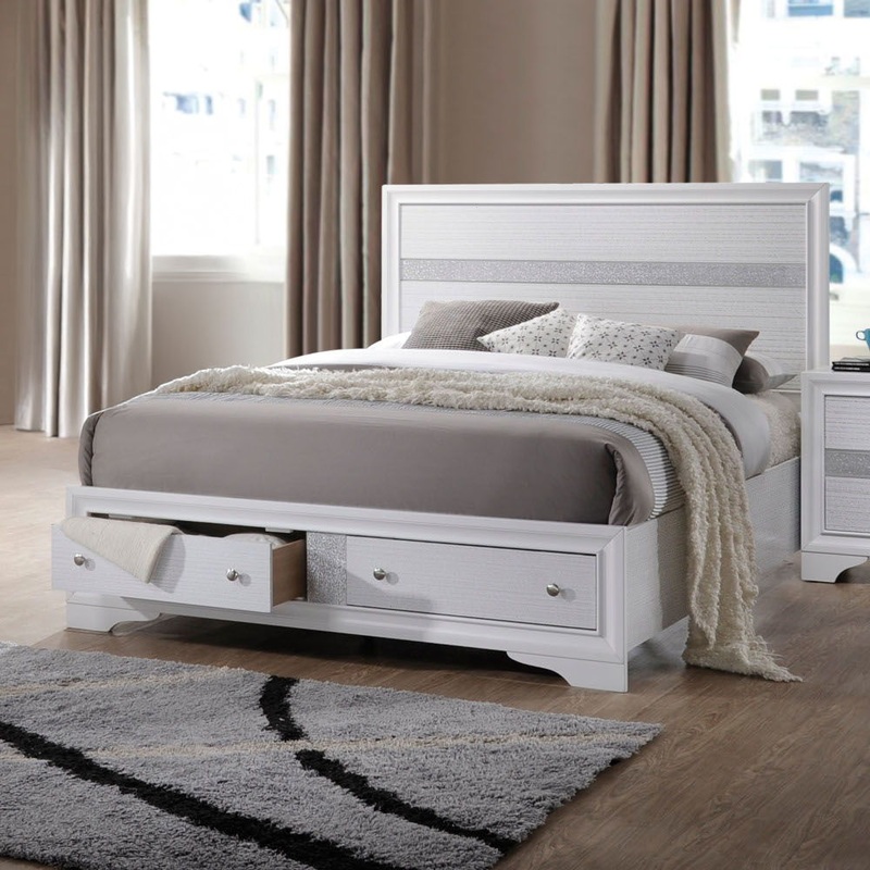 Naima – Bed w/Storage|Gray|Black|White|King|Queen