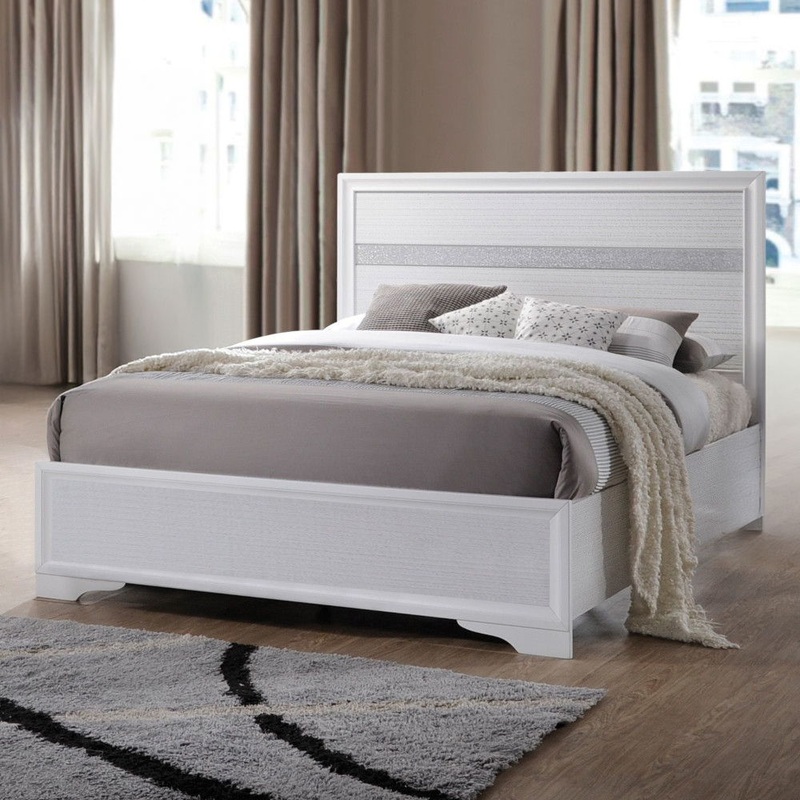 Naima – Contemporary – Bed|White|Black|Full|Twin