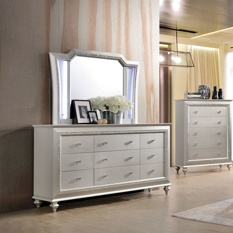 Kaitlyn – Mirror (LED)|Champagne|Metallic Gray