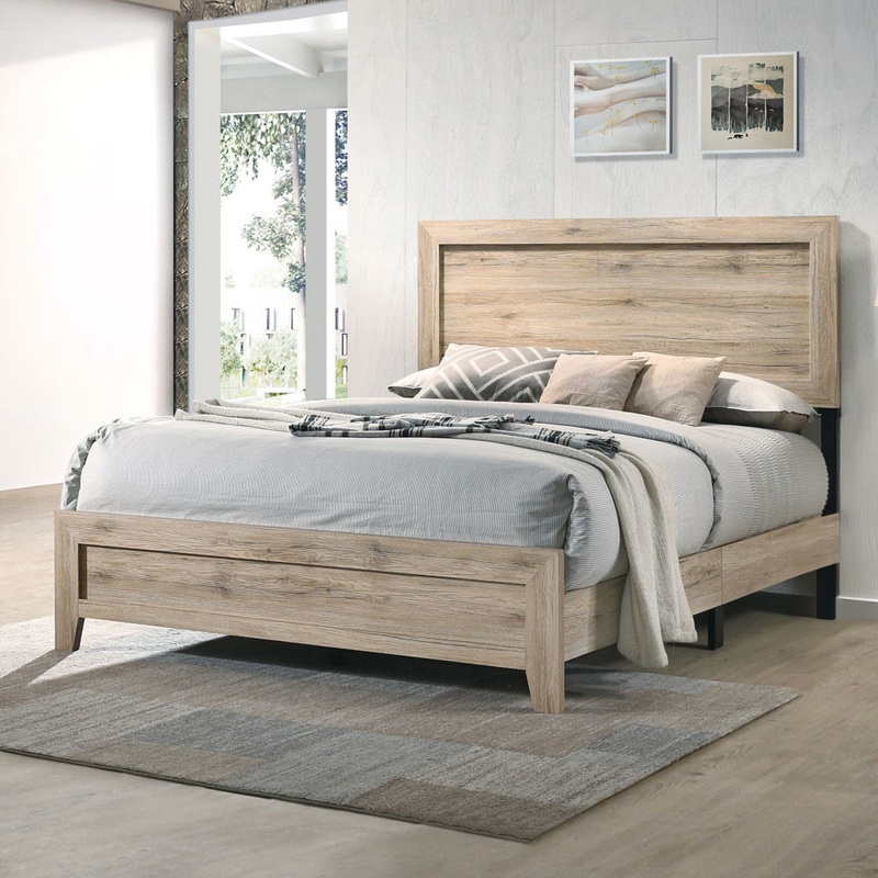 Miquell – Bed|Oak|Natural|Queen|King