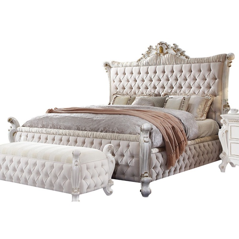 Picardy – Upholstered Bed|Antique Pearl|Queen|King|California King