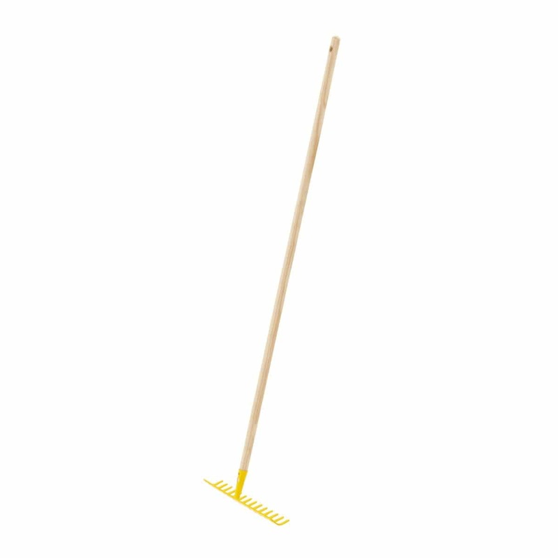 14-TEETH METAL RAKE WITH PEFC PINE WOOD HANDLE 130 CM