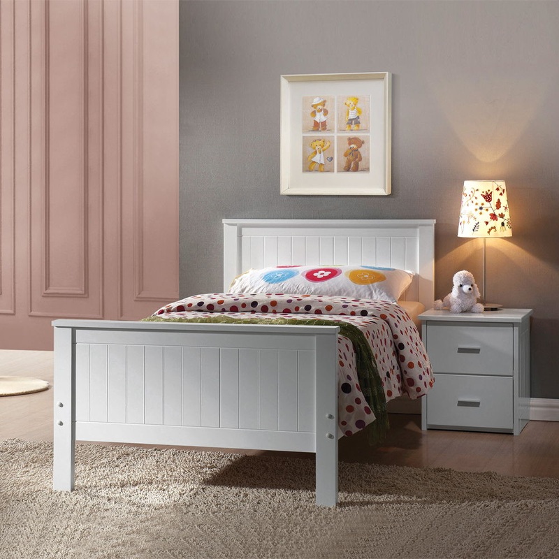 Bungalow – Bed|White|Chocolate|Twin
