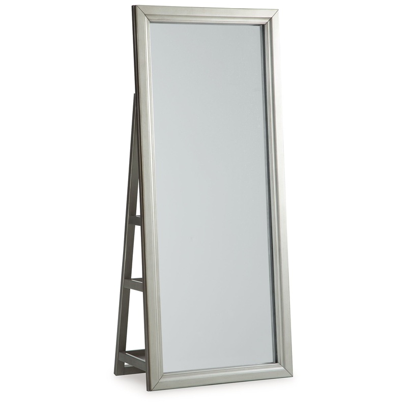 Evesen – Floor Standing Mirror With Storage – Champagne
