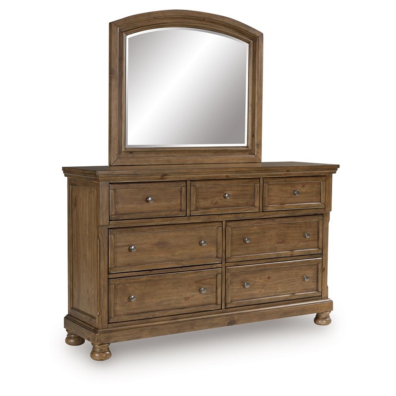 Feddinger – Dresser And Mirror – Medium Brown