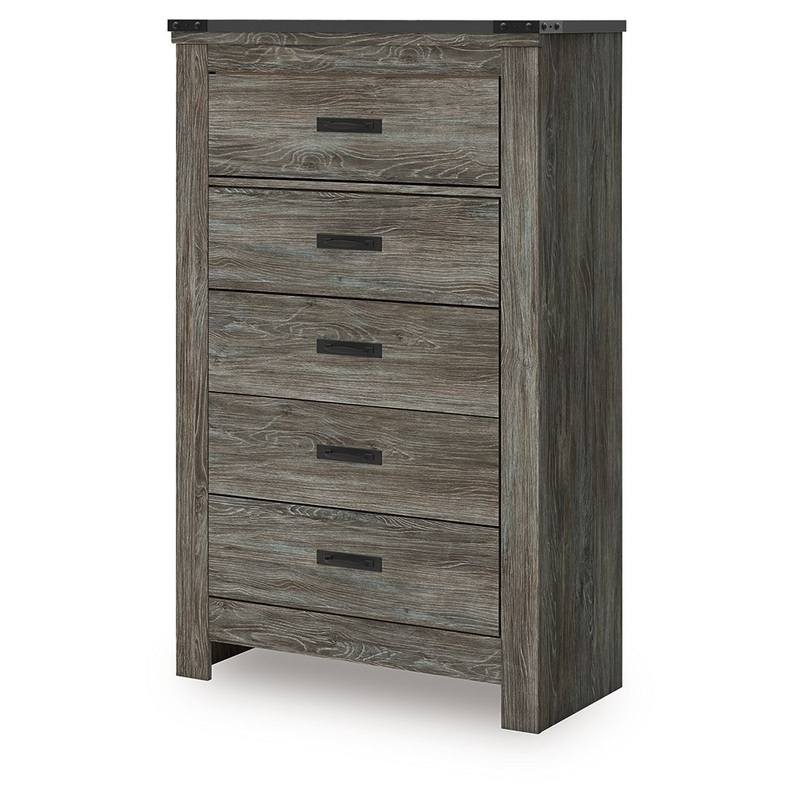 Frandern – Five Drawer Chest – Gray