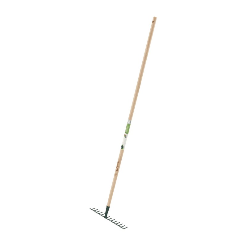 GEOLIA RAKE 14 TEETH METAL WITH BEECH WOOD HANDLE PEFC 150 CM