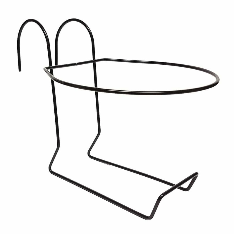 GUNMETAL ROUND VASE HOLDER DIAMETER 22 CM