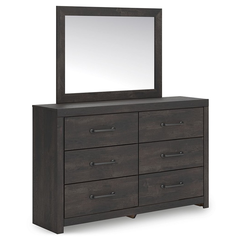 Hollivern – Dresser And Mirror – Dark Gray