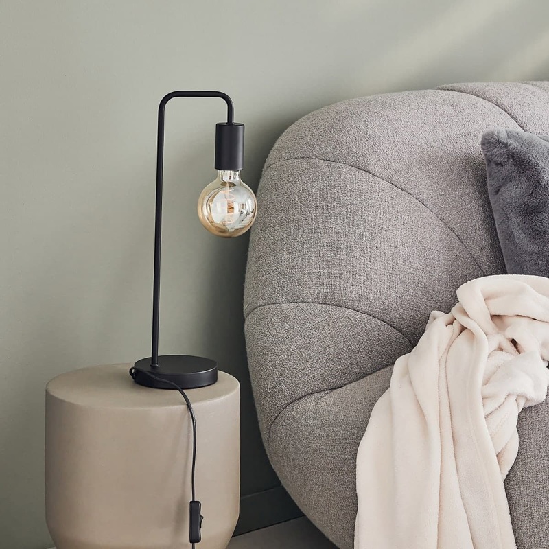 TABLE LAMP LINA METAL BLACK H45 CM E27=40W