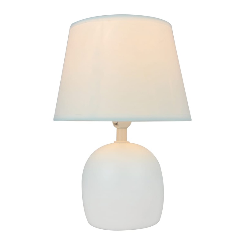 TABLE LAMP POKI CERAMIC WHITE H24.5 E14=40W