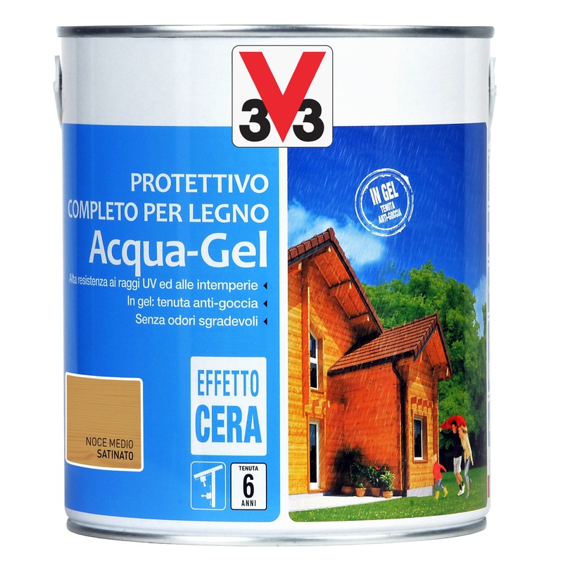 WATER-BASED WOOD PROTECTIVE IMPREGNATING AGENT WALNUT MEDIUM WATER GEL V33 2.5 LT