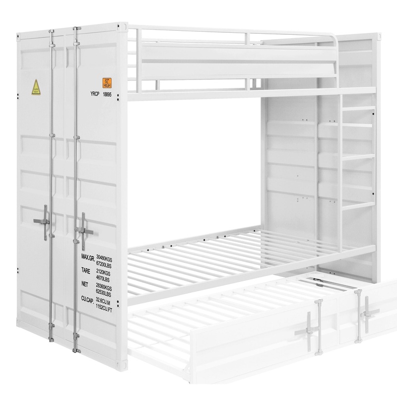 Cargo – Industrial – Bunk Bed|Gunmetal|Blue|White|Red|Full|Twin
