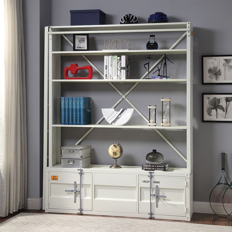 Cargo – Bookshelf & Ladder|Gunmetal|White