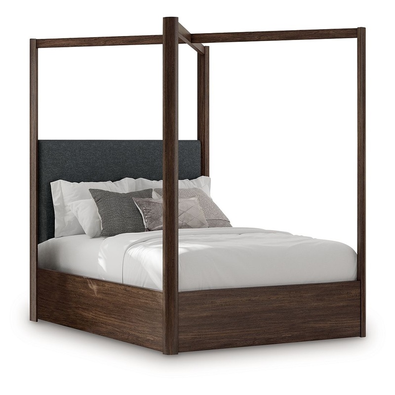 Dilenno – Canopy Bed|Dark Brown|Queen|King|California King