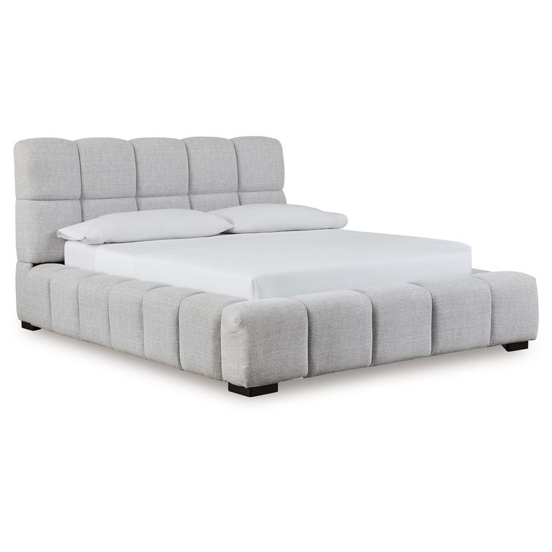Grendusk – Upholstered Bed|Gray|California King|Queen|King