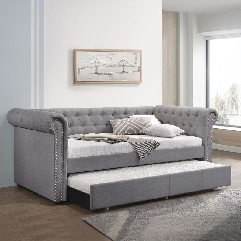 Justice – Daybed & Trundle|Smoke Gray|Full|Twin