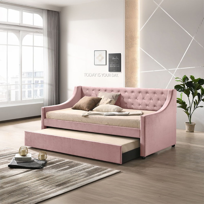 Lianna – Daybed & Trundle|Pink|Fog|Twin|Full