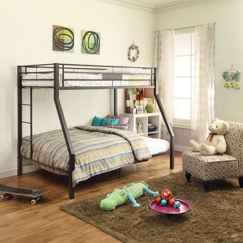 Limbra – Bunk Bed|Sandy Black|Sandy Brown|Twin Long|Full Long|Twin over Twin