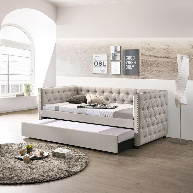 Romona – Daybed & Trundle|Beige|Gray|Twin|Full