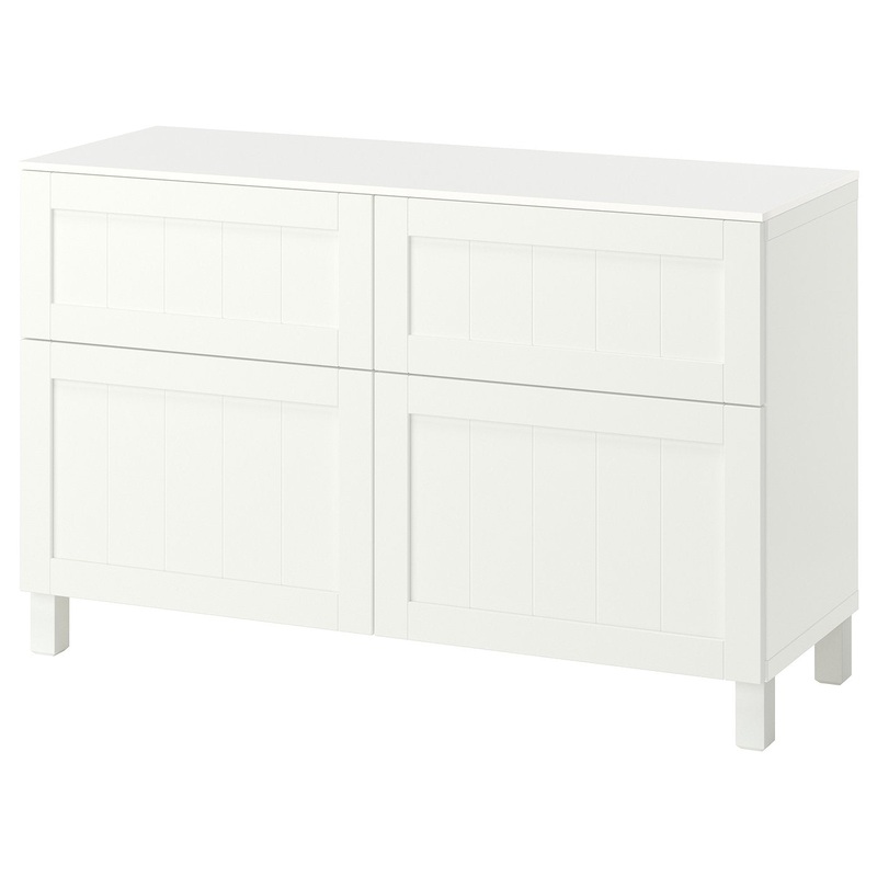 BEST storage combination w doors/drawers, white/Pipmakare white, 51×75.2×32.5 cm