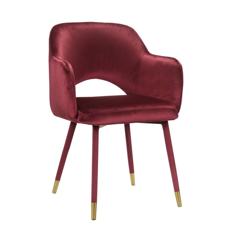 Applewood – Accent Chair|Black|Bordeaux-Red