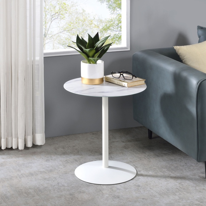 Circa – 17.5 End Table With Marble Textured Top