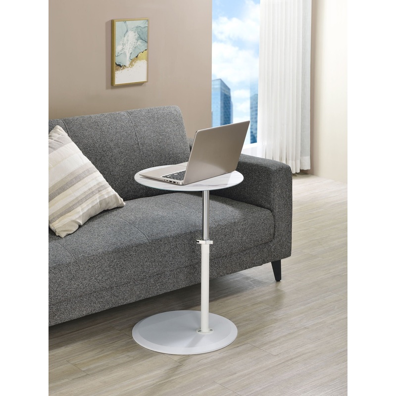 Orbit – 15.5 End Table With Height Adjustable Marble Textured Top