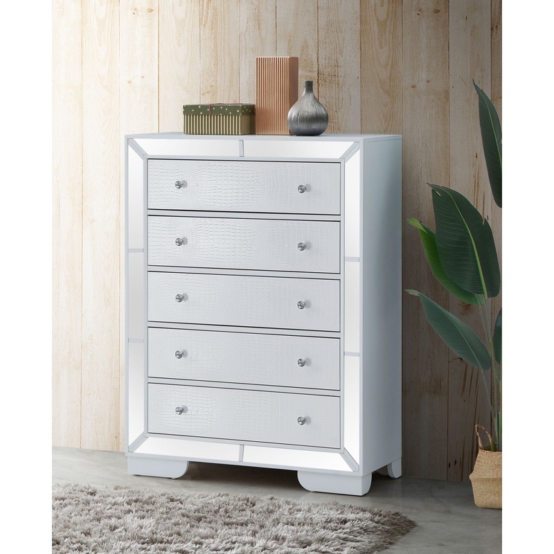 Sleek Contemporary Storage Chest – White