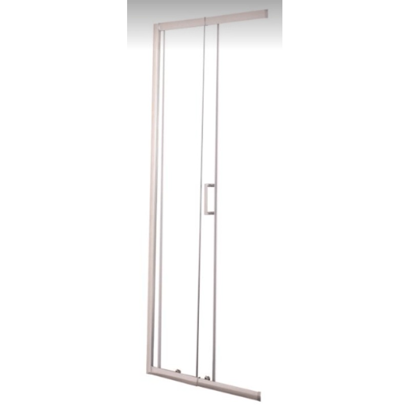 1 SIDE SHOWER BOX NICU 78-88 CM h190 TRANSPARENT GLASS CHROME PROFILES