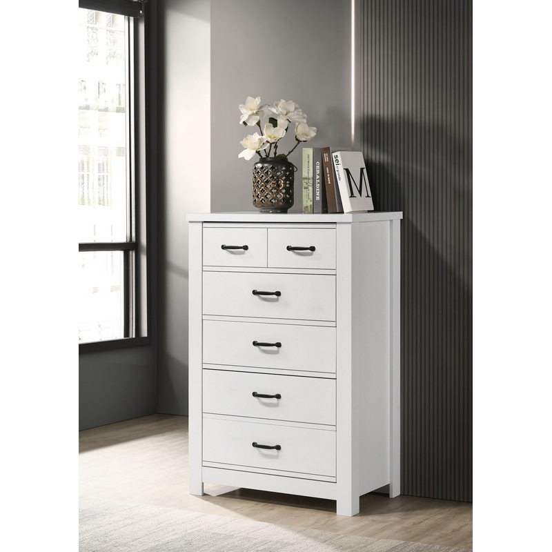 Cassini – 5 Drawer Chest – White