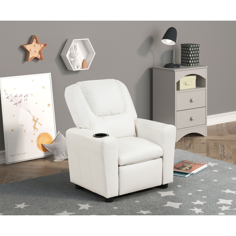 Marisa – PU Leather Kids Recliner Chair With Cupholder