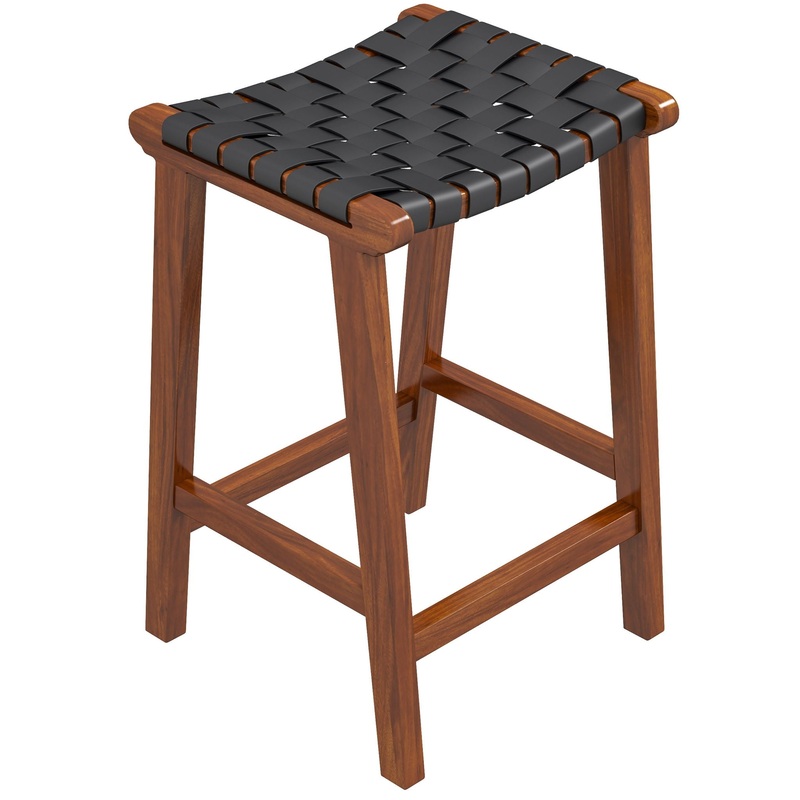 James – Modern Genuine Leather Bar Stool