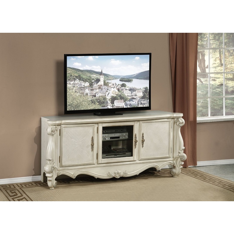 Versailles – TV Console|Cherry Oak|Bone White|Antique Platinum