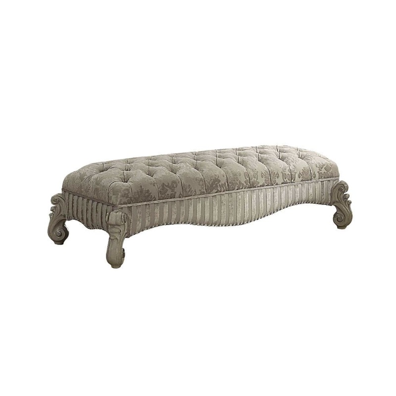 Versailles – Bench|Ivory|Antique Platinum