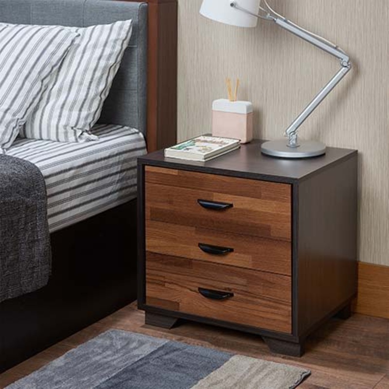 Eloy – Accent Table|White|Walnut
