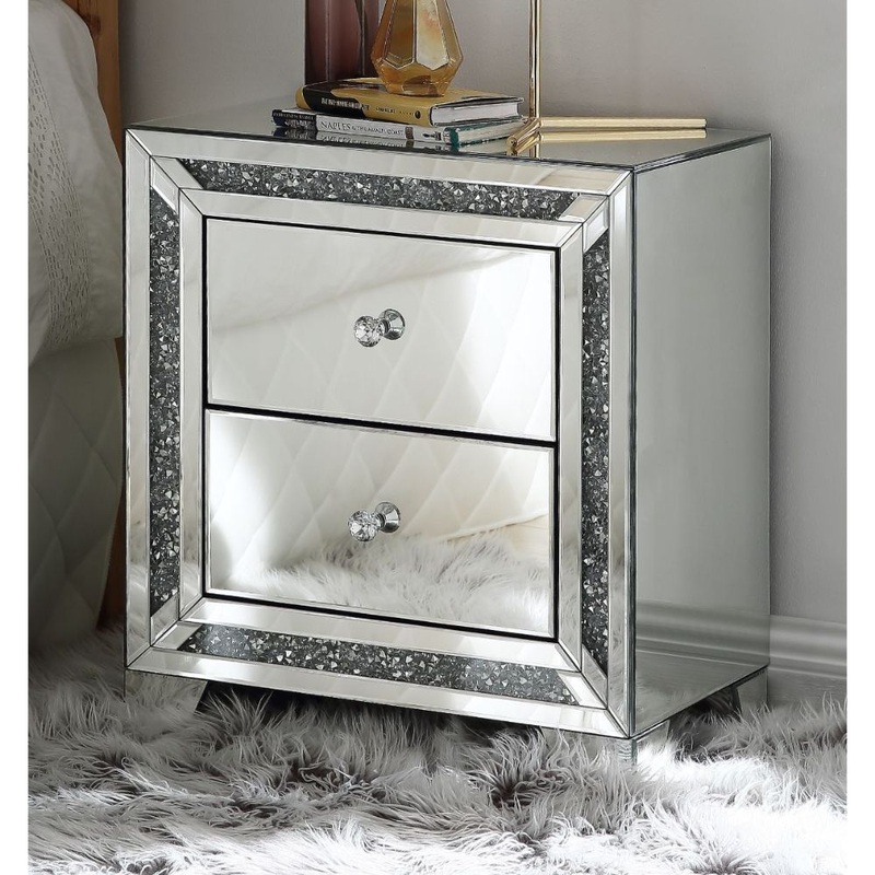 Noralie – Accent Table|Mirrored|2 Drawers|3 Drawers