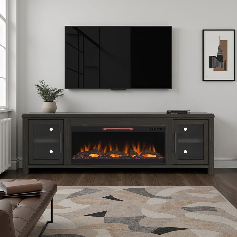 Tybee – Electric Fireplace TV Console For TVs Up To 95 – Clove
