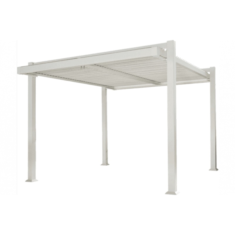 BRICOCENTER Persea Nazerial pergola in white aluminum 3.2×3.6 m